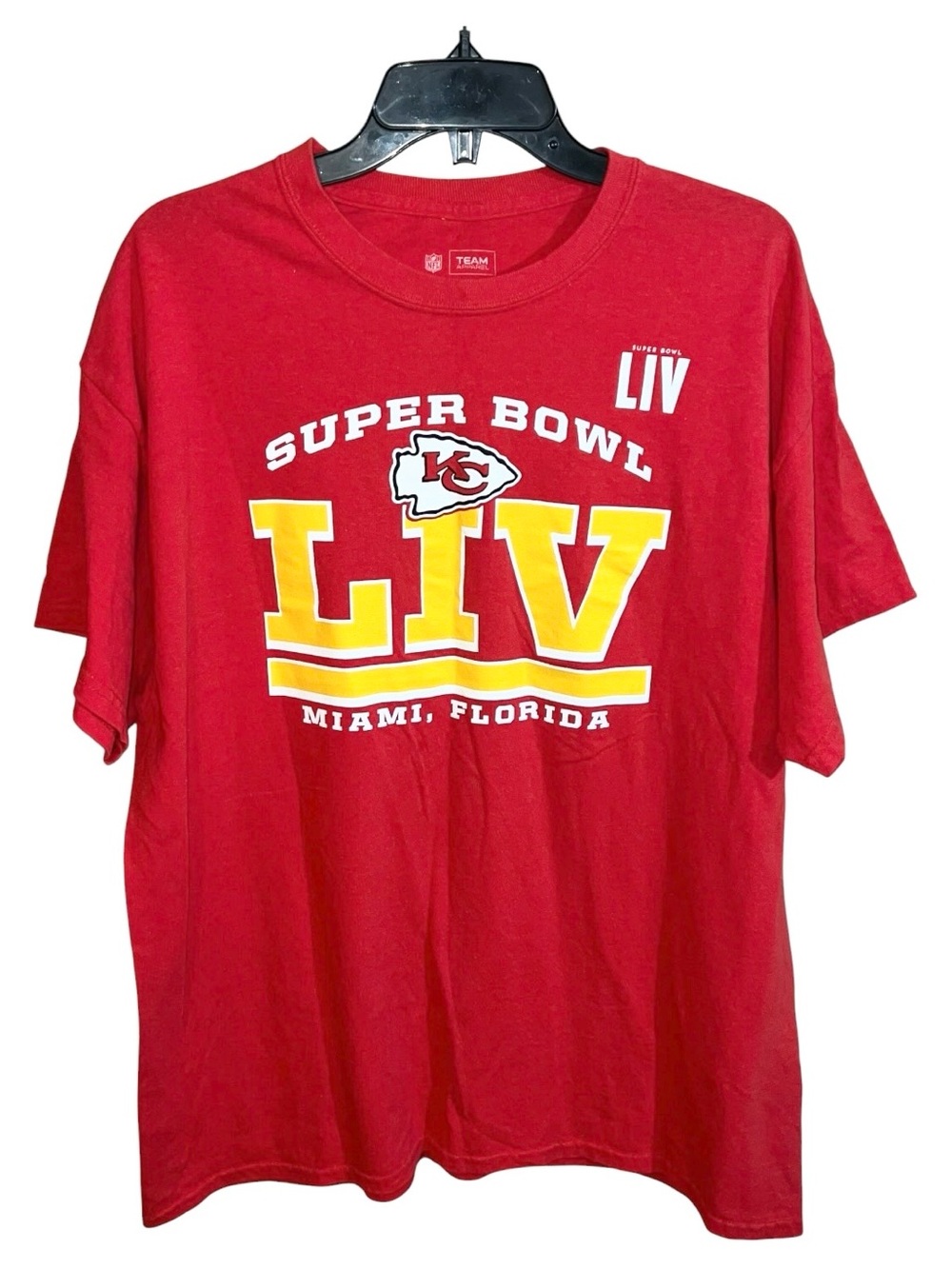 NFL Team Apparel Kansas City Chiefs Super Bowl LIV Shirt Men’s XL Red Yellow